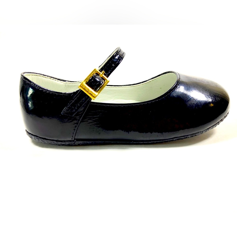 Little girl classic leather black shoe